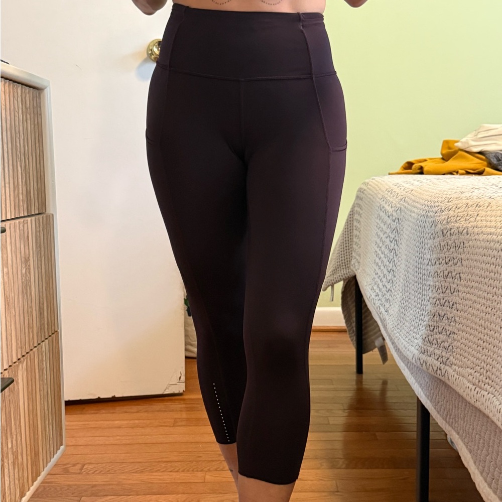 Lululemon Athletica Dark Purple High-Waisted Leggings